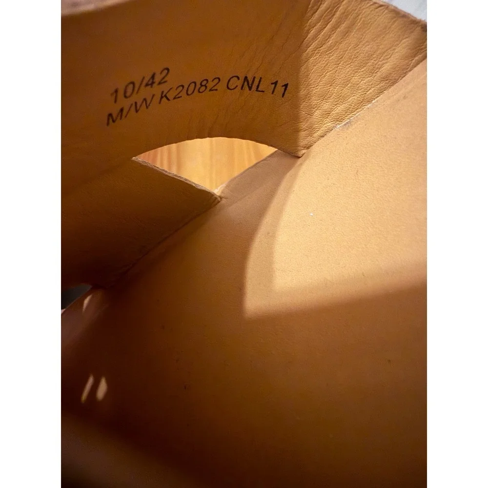 Kork-Ease Ava Classic Natural Vachetta Leather Wedge Heeled Sandal Tan Size 10